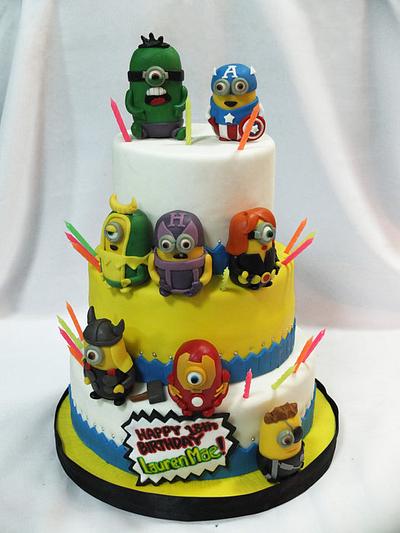 Minion Avengers Cake - Cake by Larisse Espinueva