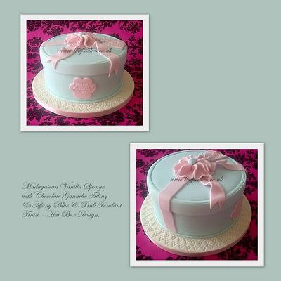 Hat Box Design Cake  - Cake by Kays Cakes