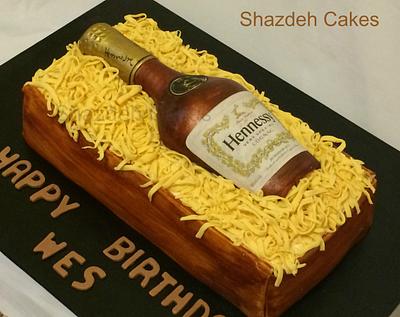 Hennessey Bottle Cake - Cake by Shazdeh Cakes