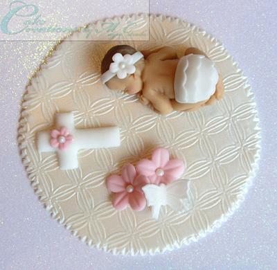 Christening / Baptism Baby Cake Topper - Cake by Cake Creations by ME - Mayra Estrada