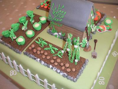 Vegetable Garden Cake - Cake by Chaley O'Neill