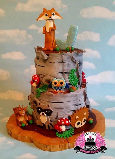 Woodland Animals Baby Shower cake - Cake by Cakes ROCK!!!  
