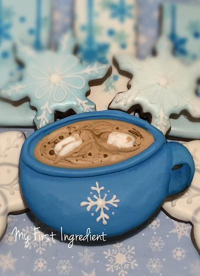 Marshmallow and hot cocoa  - Cake by Michelle