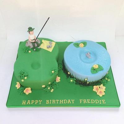 80th Fishing Cake - Cake by Claire Lawrence