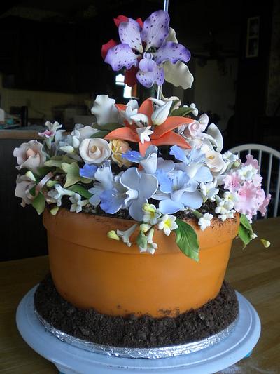 Flower Pot - Cake by CakeChick