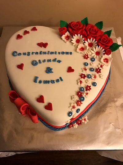 Engagement Heart - Cake by Julia 