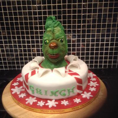 Grinch exploding cake - Cake by Deashead