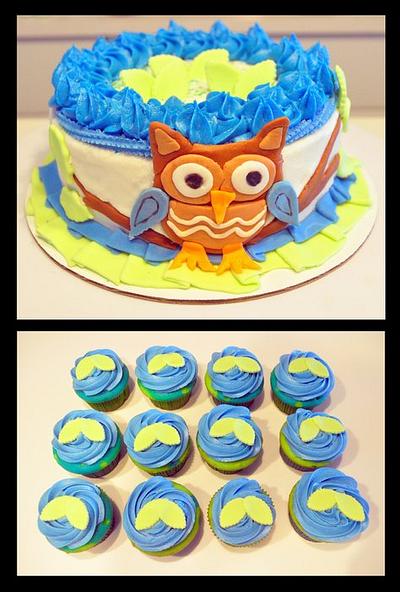 1st Birthday Owl Cake - Cake by Wendy