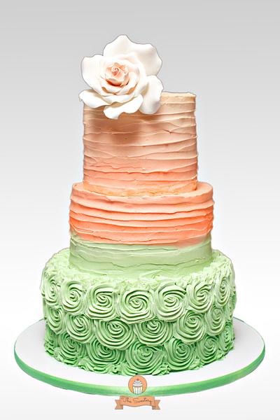 Rustic Ombre Wedding Cake - Cake by The Sweetery - by Diana