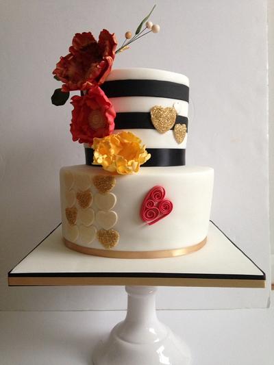 Stripes and bright colours - Cake by Carry on Cupcakes