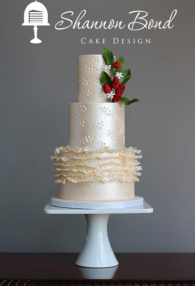Eyelet Lace Wedding Cake - Cake by Shannon Bond Cake Design