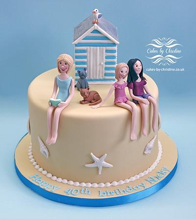 Beach hut  - Cake by Cakes by Christine