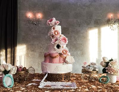 Marie Antoniette wedding Cake  - Cake by Bellasophiasugarcrafts 