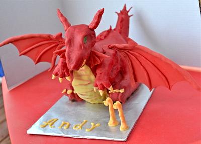 3D Red Dragon from AQW - Cake by CrystalMemories