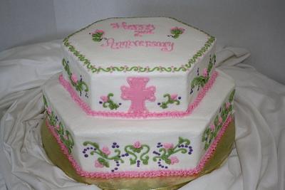 Mom's Pastoral Anniversary Celebration... - Cake by Dee