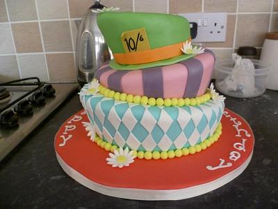 Topsy turvy mad hatter cake - Cake by Jodie Innes