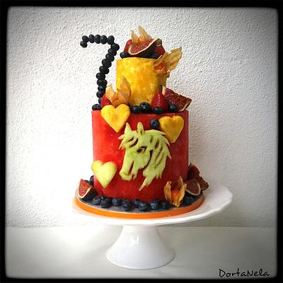 Fruit Cake with horse - Cake by DortaNela