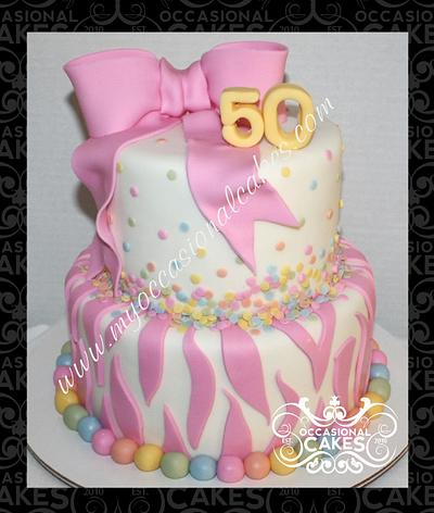 Sweet 50th Birthday Cake - Cake by Occasional Cakes