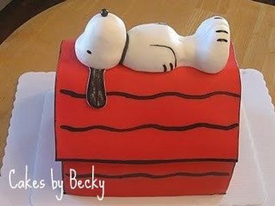 Snoopy Birthday Cake - Cake by Becky Pendergraft