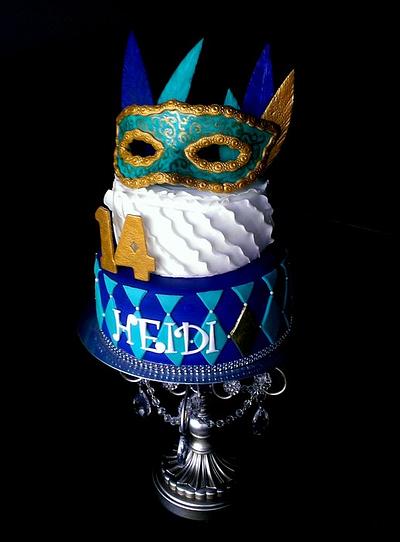 masquerade cake - Cake by cheeky monkey cakes