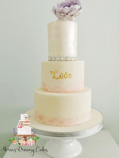 Blush Love wedding cake - Cake by Nerea's dreamy Cakes