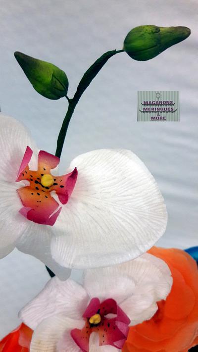 Moth Orchid  (wafer paper ) - Cake by RupalsCakes (MACARONS MERINGUES &MORE )