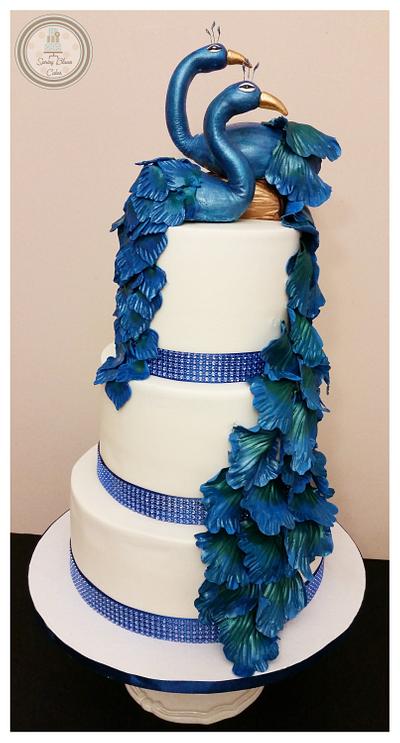 Peacock wedding cake - Cake by Spring Bloom Cakes