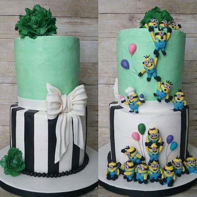 Two sided minon cake!!! - Cake by cakemomma1979