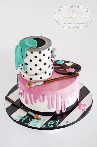 Paint Party Cake - Cake by Delicia Designs