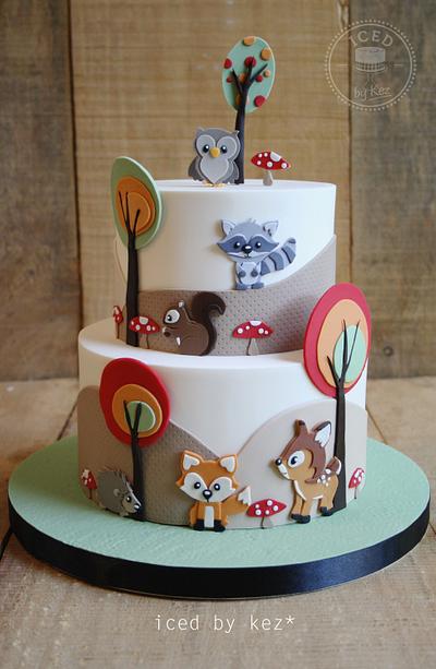Woodland Animals - Sugar Myths & Fantasies Collaboration - Cake by IcedByKez