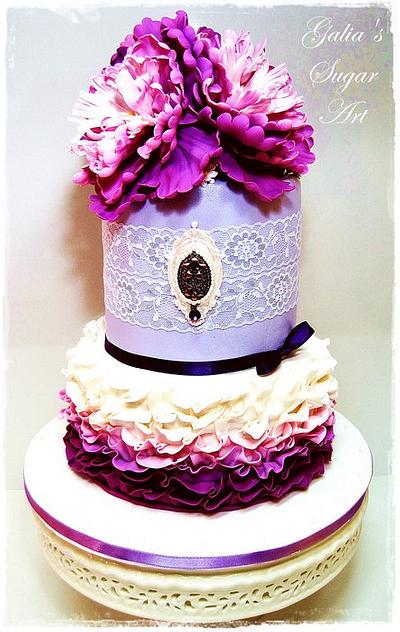 Purple wedding cake  - Cake by Galya's Art 