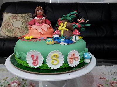 Garden Princess Themed Cake - Cake by Jgie