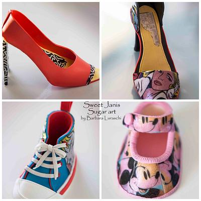 Pop Art Sugar shoes - Cake by Sweet Janis