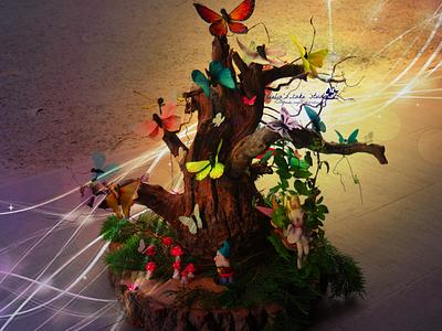 magic butterflies home - Cake by Delia's_cake studio