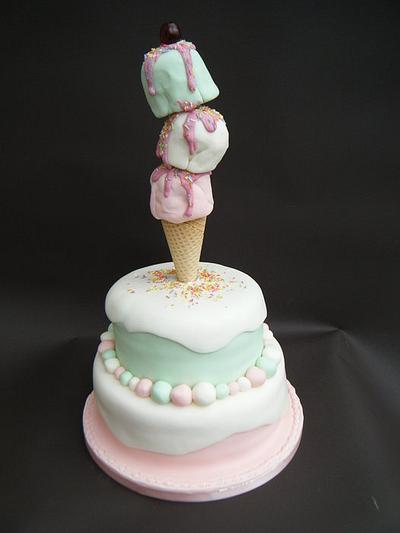Icecream Birthday Cake - Cake by lorraine mcgarry