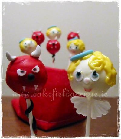 ANGELS AND DEVILS CAKE POPS - Cake by Agatha Rogowska ( Cakefield Avenue)