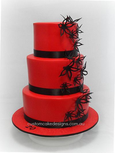 Valentines 20th Anniversary Cake - Cake by Custom Cake Designs