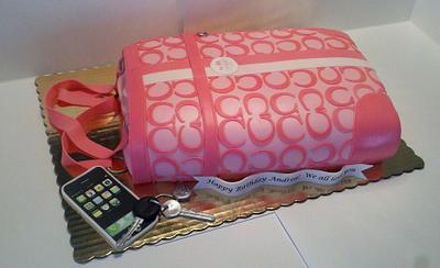 Coach Tote with Iphone and Keys - Cake by Kimberly Cerimele