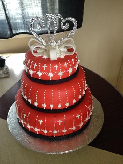 My 1st Wedding cake - Cake by D & A Bakeshop & Speciality Cakes