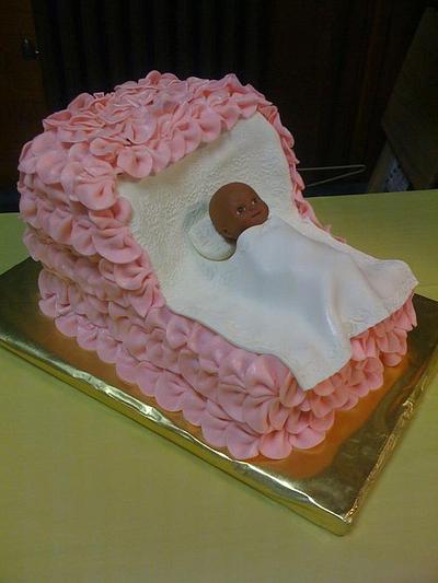 Baby Shower Cake - Bassinette - Cake by Debra J. Mosely