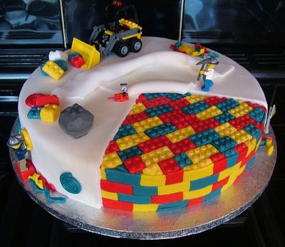 Cake made of Lego....... or is it? - Cake by Tracey