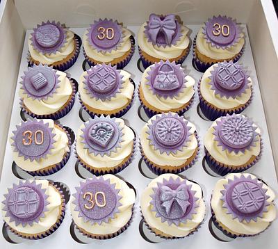 Purple theme cupcakes - Cake by Deb-beesdelights