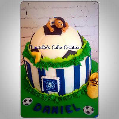 Soccer Fan - Cake by Chantelle's Cake Creations