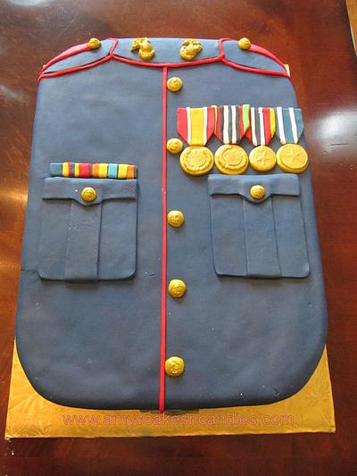 Marines Grooms Cake - Cake by Amy Filipoff