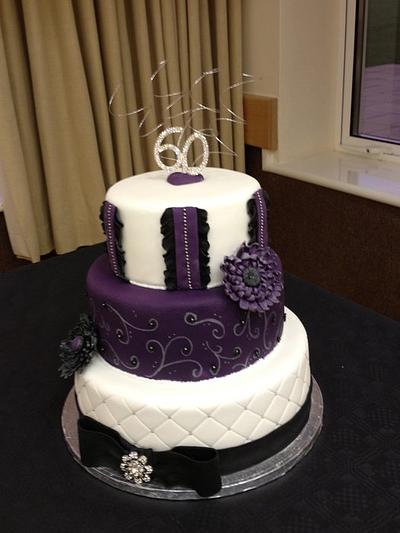 60th Birthday cake - Cake by Daisychain's Cakes