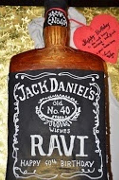 A jack daniel's bottle cake  - Cake by Cakesbyshubha