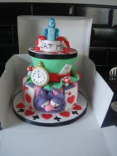 A very happy unbirthday! mad hatters cake - Cake by kelly