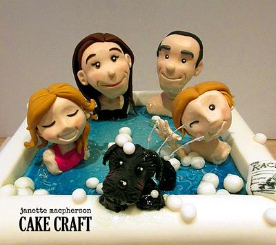 Hot Tub 50th Birthday - Cake by Janette MacPherson Cake Craft