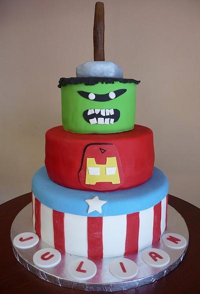 Marvel Comics Cake - Cake by RoscoeBakery
