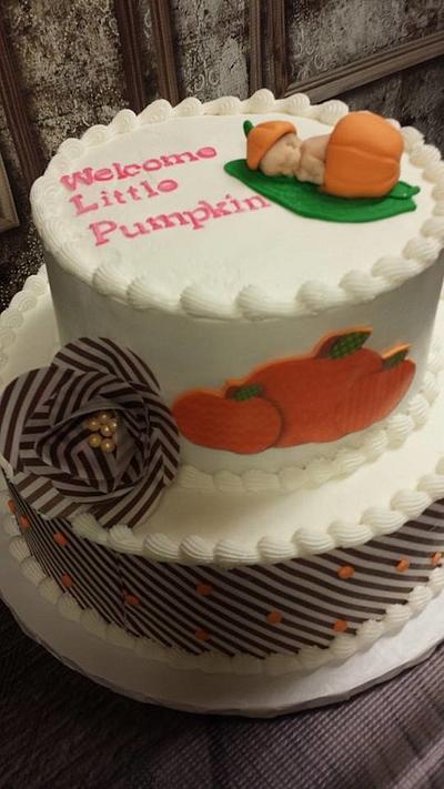 Pumpkin Baby Shower - Cake by Sharon
